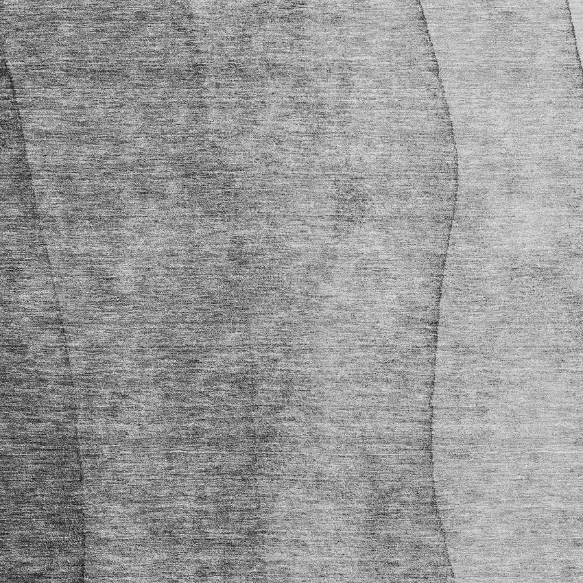 Gray Silver And Charcoal Ombre Washable Indoor Outdoor Area Rug Photo 5