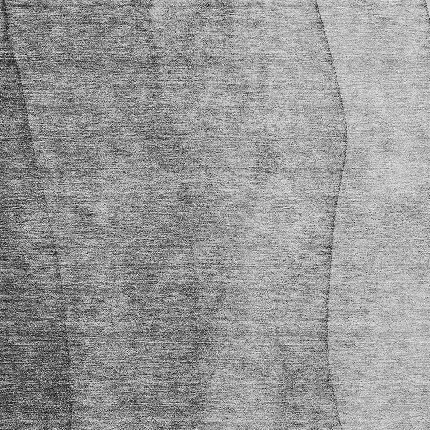 Gray Silver And Charcoal Ombre Washable Indoor Outdoor Area Rug Photo 5
