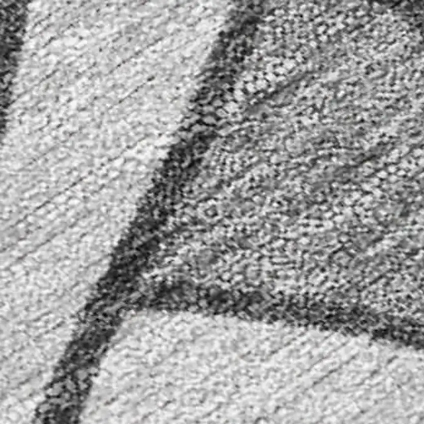 Gray Silver And Charcoal Seashell Washable Indoor Outdoor Area Rug Photo 3