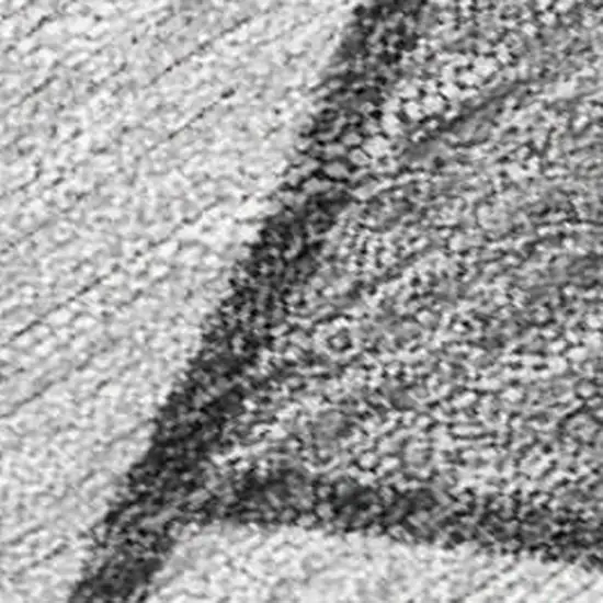 Gray Silver And Charcoal Seashell Washable Indoor Outdoor Area Rug Photo 2