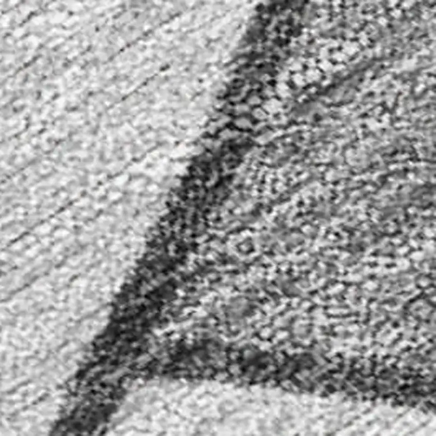 Gray Silver And Charcoal Seashell Washable Indoor Outdoor Area Rug Photo 2