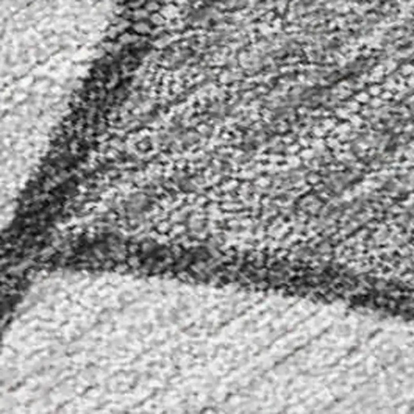 Gray Silver And Charcoal Seashell Washable Indoor Outdoor Area Rug Photo 2