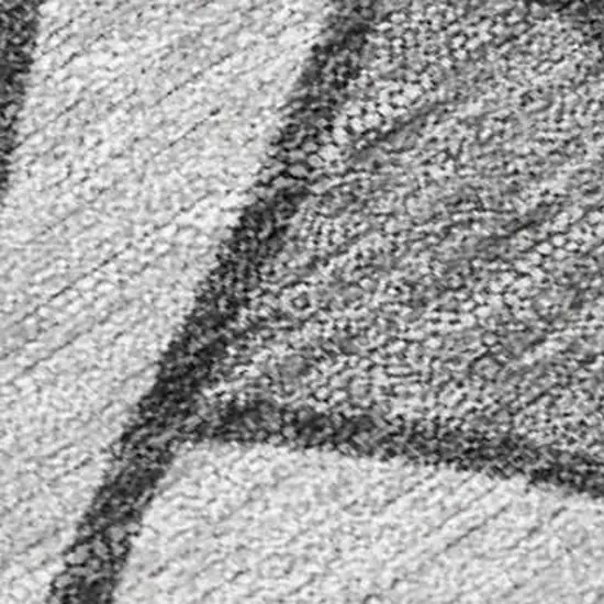 Gray Silver And Charcoal Seashell Washable Indoor Outdoor Area Rug Photo 2