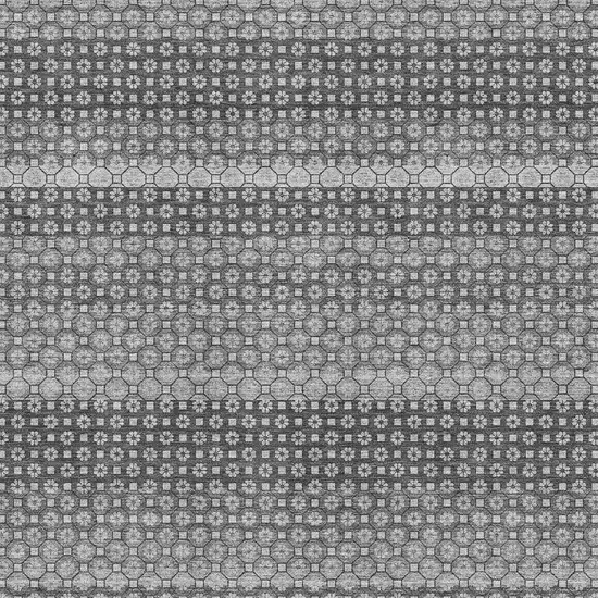 Gray Silver And Charcoal Striped Washable Area Rug With UV Protection Photo 2