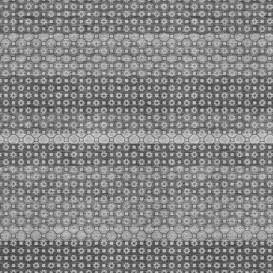 Gray Silver And Charcoal Striped Washable Area Rug With UV Protection Photo 2