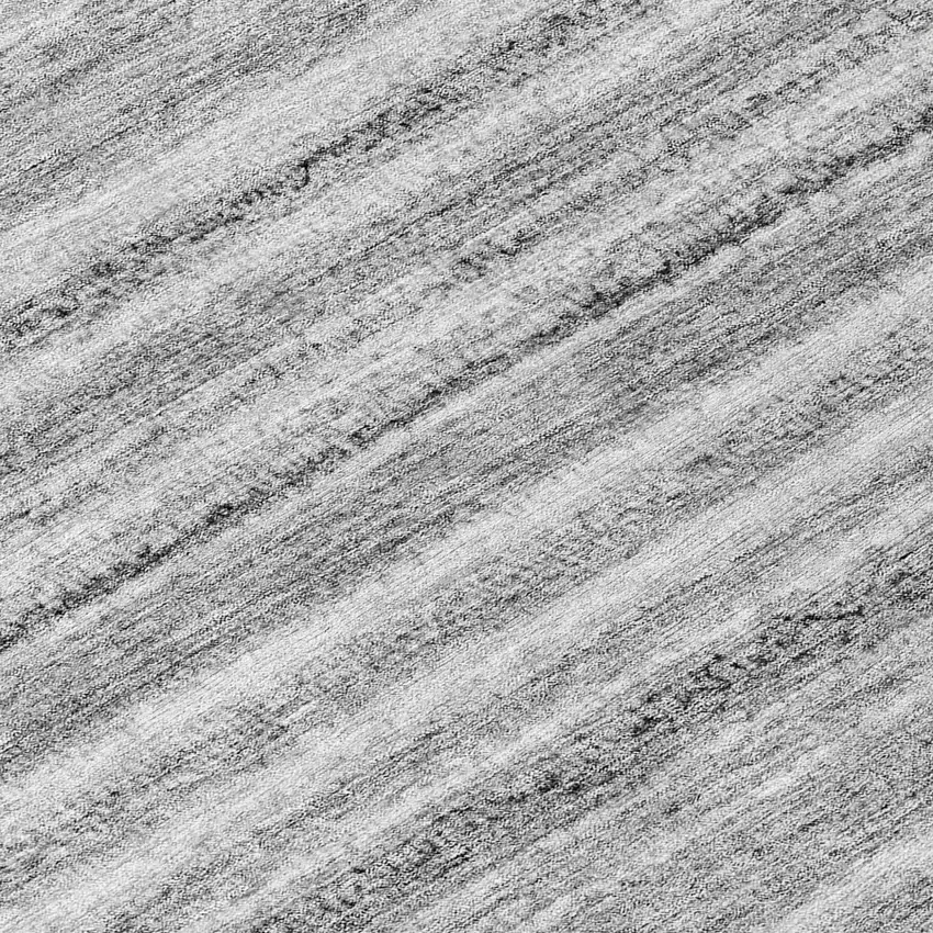 Gray Silver And Charcoal Striped Washable Indoor Outdoor Area Rug Photo 7
