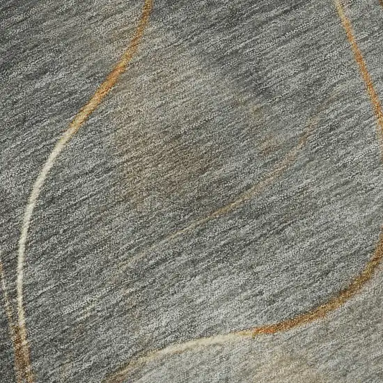 Gray Silver And Coral Abstract Washable Area Rug With UV Protection Photo 9