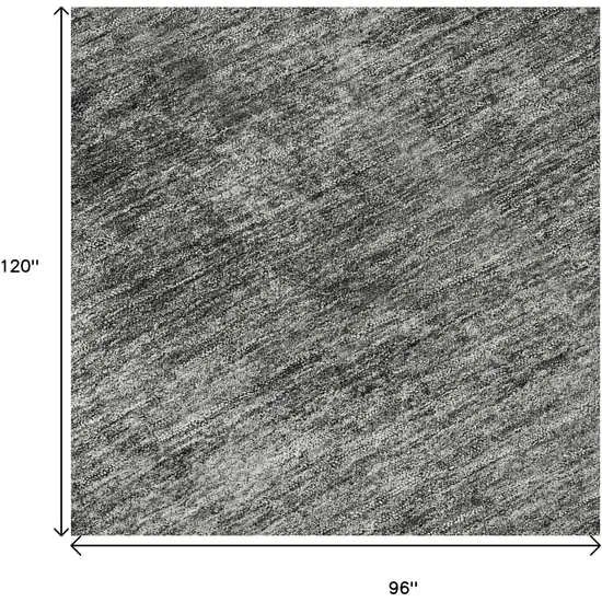 Gray Silver And Gold Abstract Washable Area Rug With UV Protection Photo 9