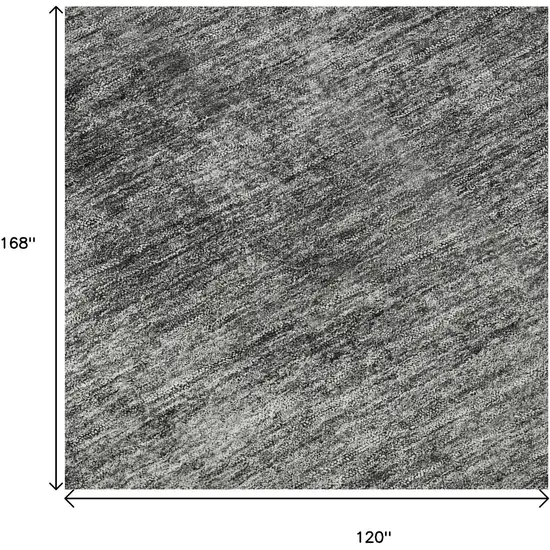 Gray Silver And Gold Abstract Washable Area Rug With UV Protection Photo 9