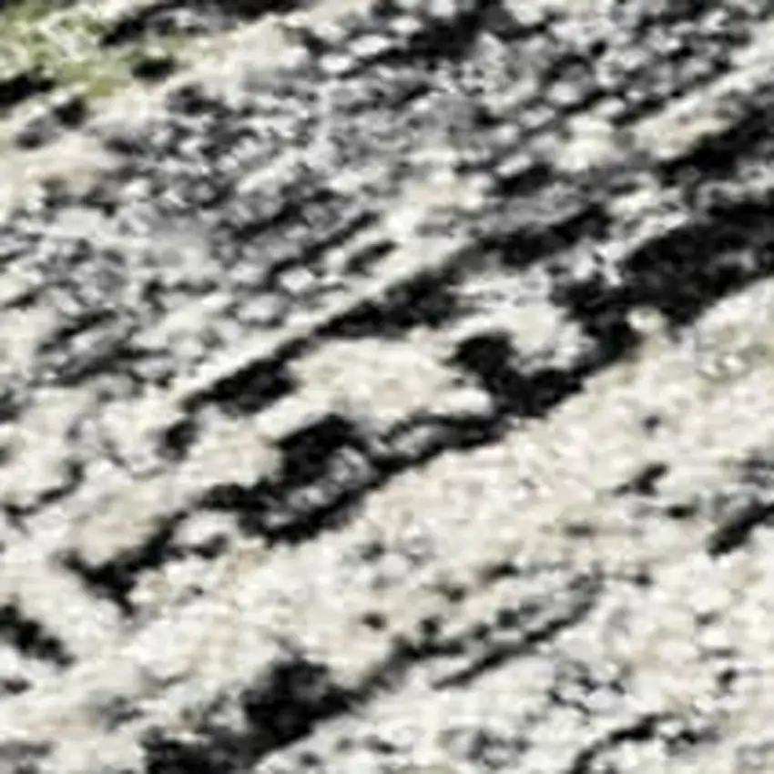 Gray Silver And Gold Striped Washable Indoor Outdoor Area Rug Photo 2