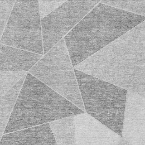 Gray Silver And Graphite Geometric Washable Indoor Outdoor Area Rug Photo 6