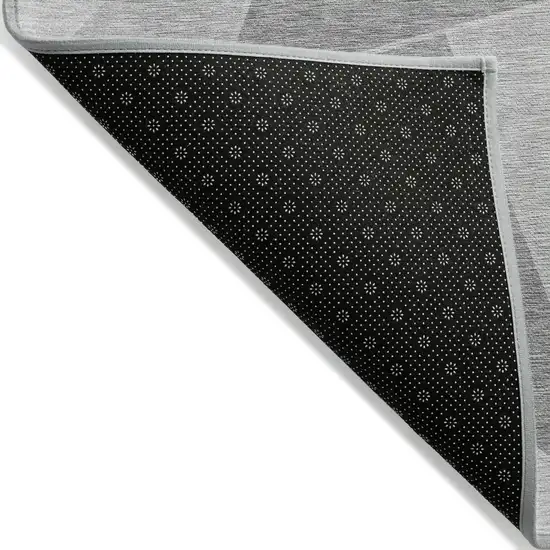 Gray Silver And Graphite Geometric Washable Indoor Outdoor Area Rug Photo 3