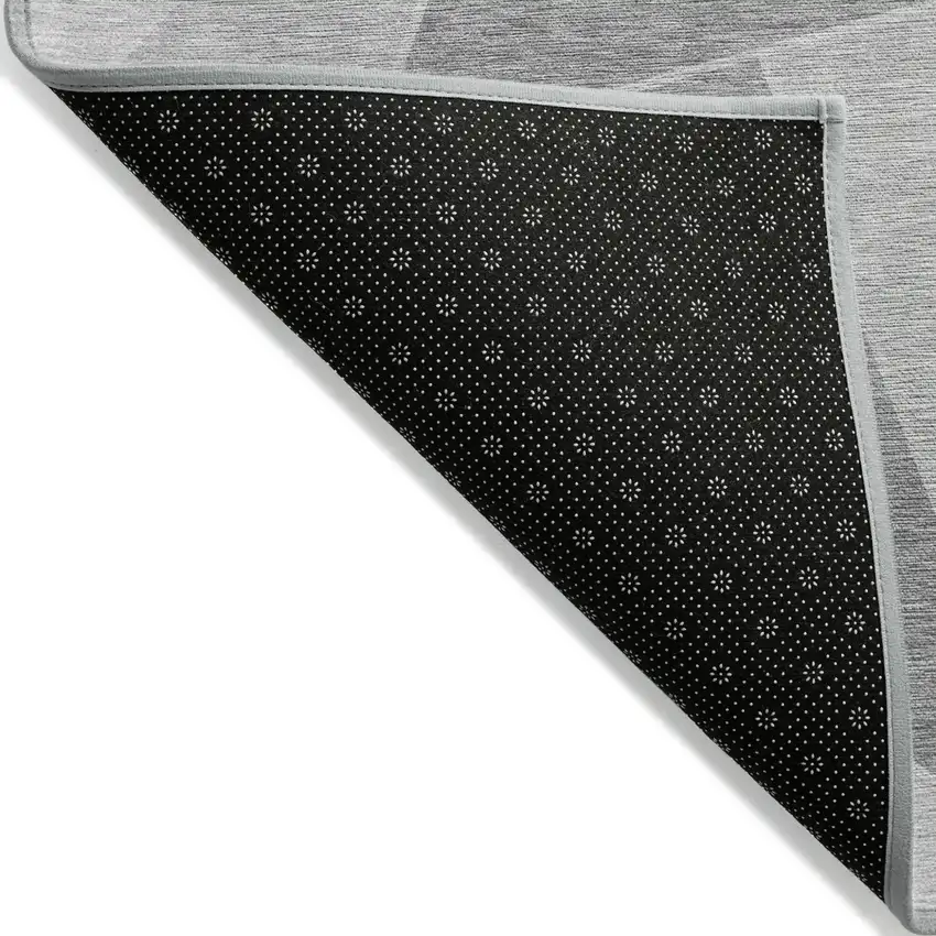 Gray Silver And Graphite Geometric Washable Indoor Outdoor Area Rug Photo 3