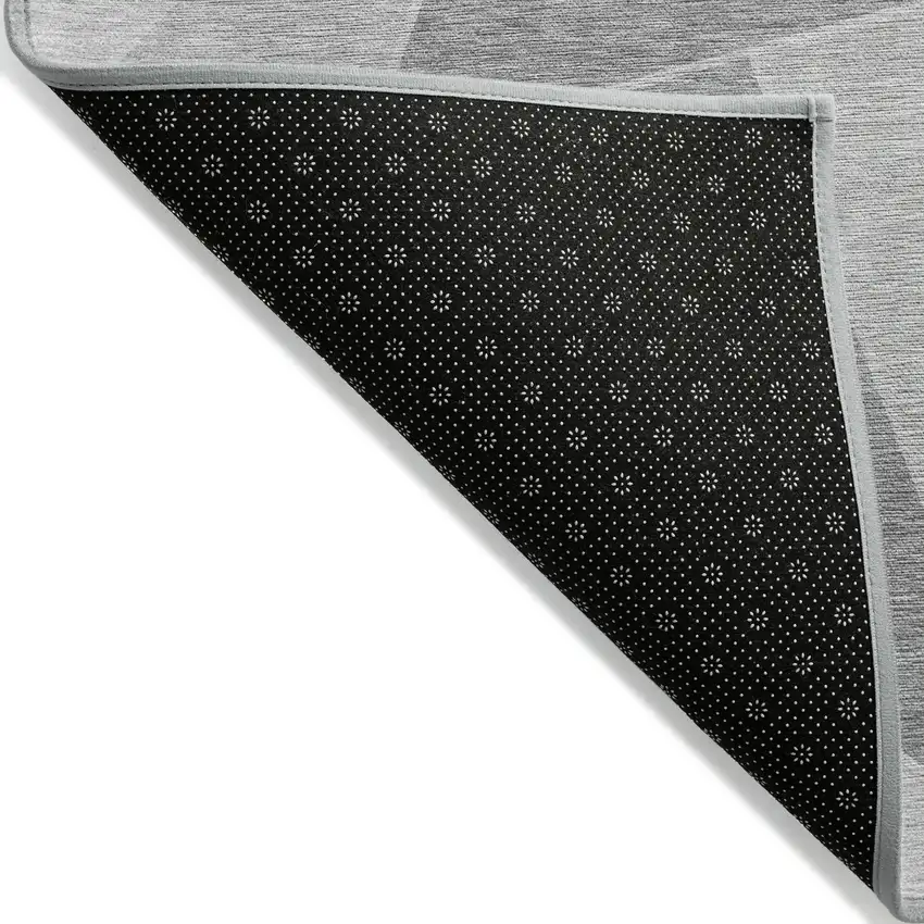 Gray Silver And Graphite Geometric Washable Indoor Outdoor Area Rug Photo 2