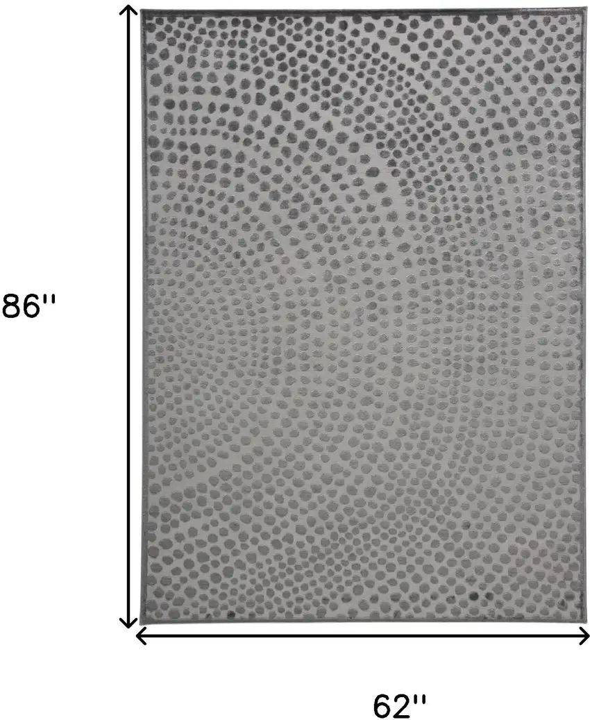 Gray Silver And Ivory Abstract Stain Resistant Area Rug Photo 8