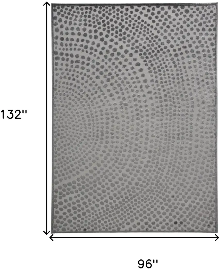 Gray Silver And Ivory Abstract Stain Resistant Area Rug Photo 8