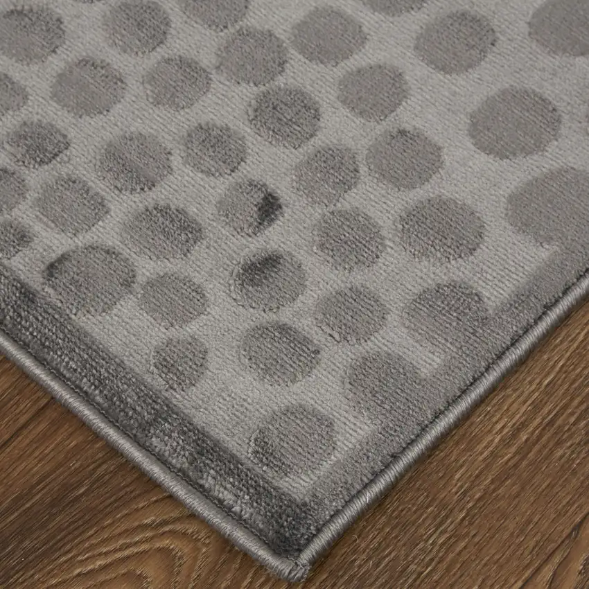 Gray Silver And Ivory Abstract Stain Resistant Area Rug Photo 3
