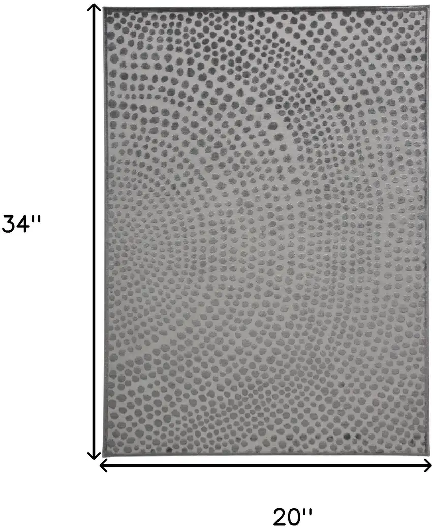 Gray Silver And Ivory Abstract Stain Resistant Area Rug Photo 8