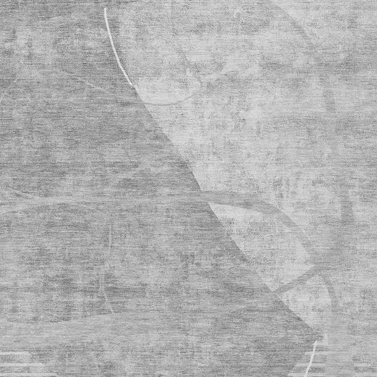 Gray Silver And Ivory Abstract Washable Indoor Outdoor Area Rug Photo 6