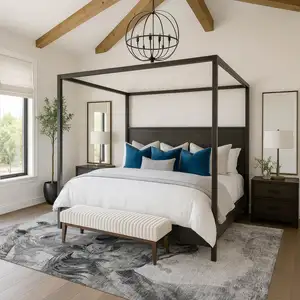 Photo of Gray Silver And Ivory Animal Print Washable Area Rug With UV Protection