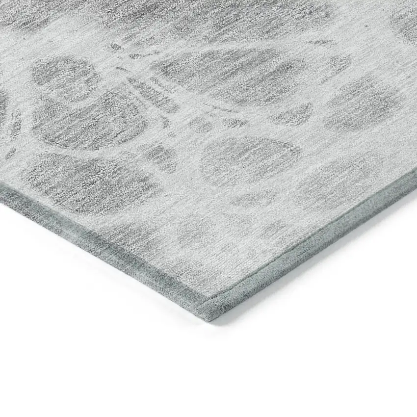 Gray Silver And Ivory Nautical Washable Indoor Outdoor Area Rug Photo 5