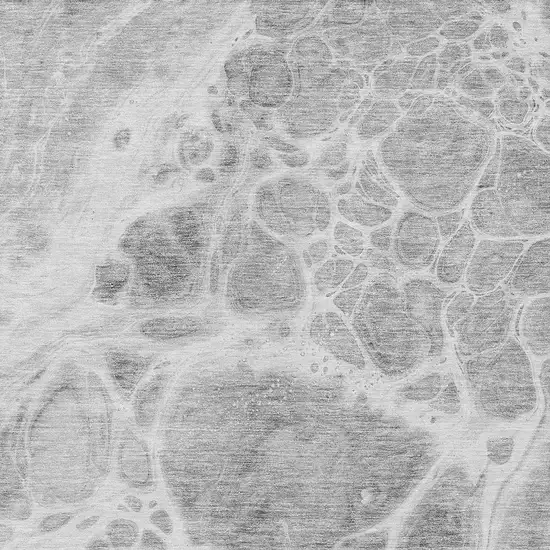 Gray Silver And Ivory Nautical Washable Indoor Outdoor Area Rug Photo 6
