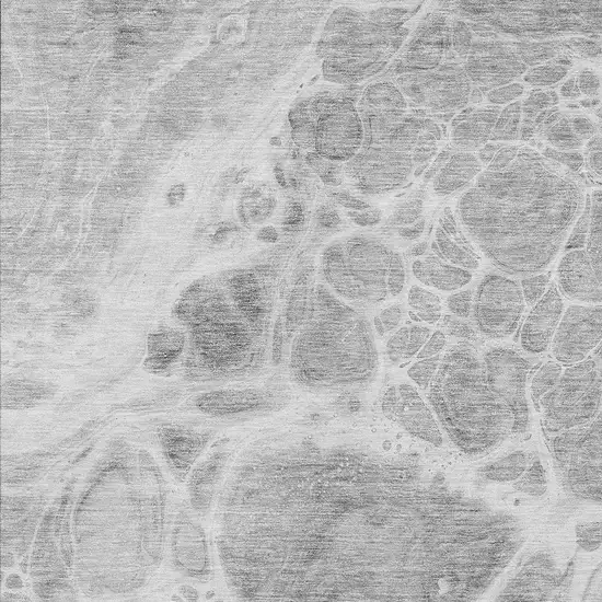 Gray Silver And Ivory Nautical Washable Indoor Outdoor Area Rug Photo 6