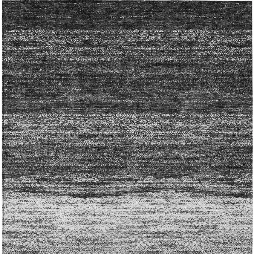 Gray Silver And Ivory Ombre Washable Indoor Outdoor Area Rug Photo 6