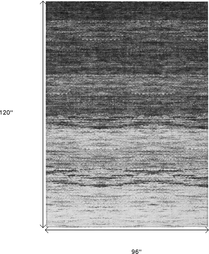 Gray Silver And Ivory Ombre Washable Indoor Outdoor Area Rug Photo 3