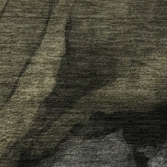 Gray Silver And Taupe Abstract Washable Area Rug With UV Protection Photo 9