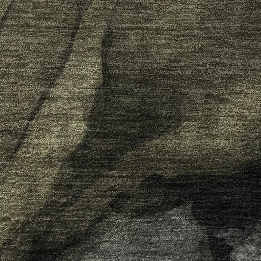 Gray Silver And Taupe Abstract Washable Area Rug With UV Protection Photo 9