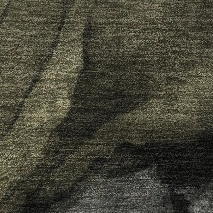 Gray Silver And Taupe Abstract Washable Area Rug With UV Protection Photo 8