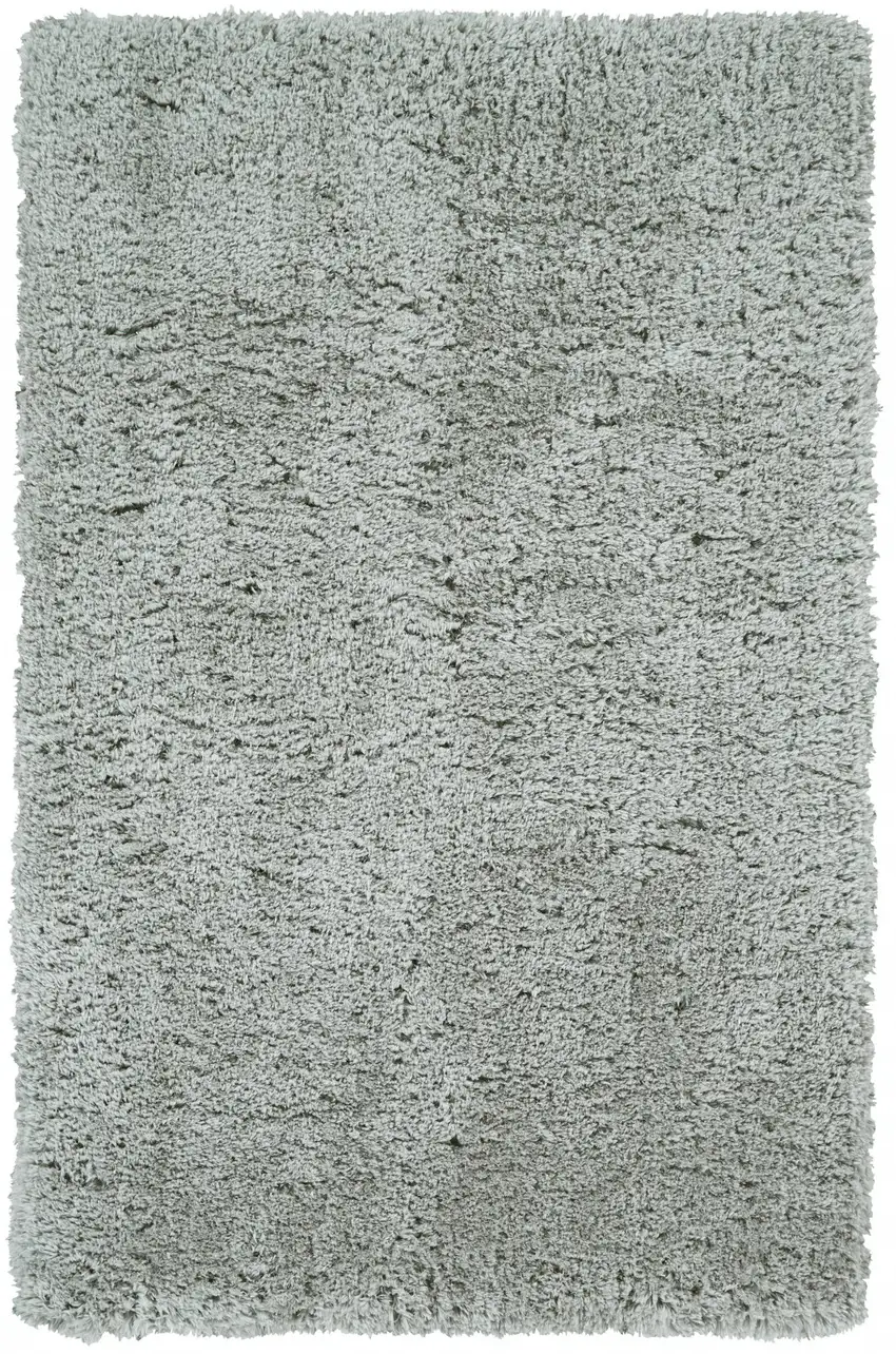 Gray Silver And Taupe Shag Tufted Handmade Stain Resistant Area Rug Photo 2