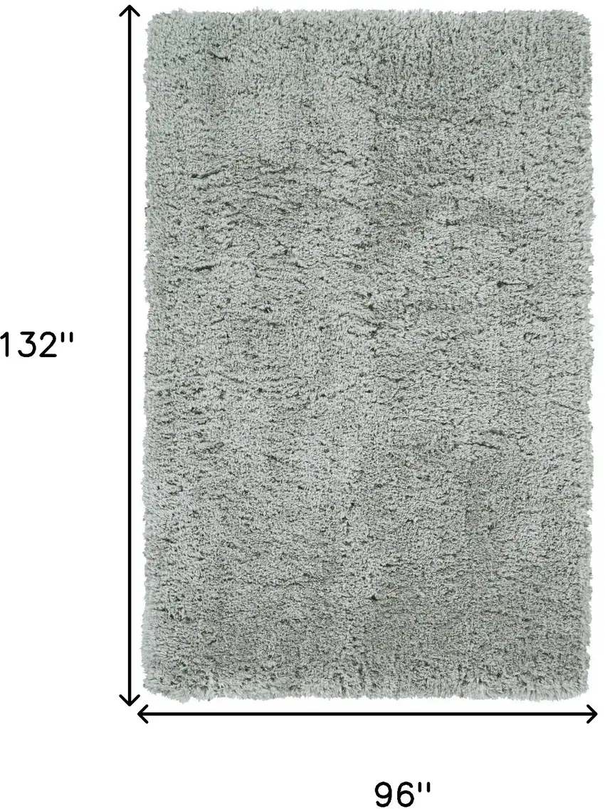 Gray Silver And Taupe Shag Tufted Handmade Stain Resistant Area Rug Photo 8