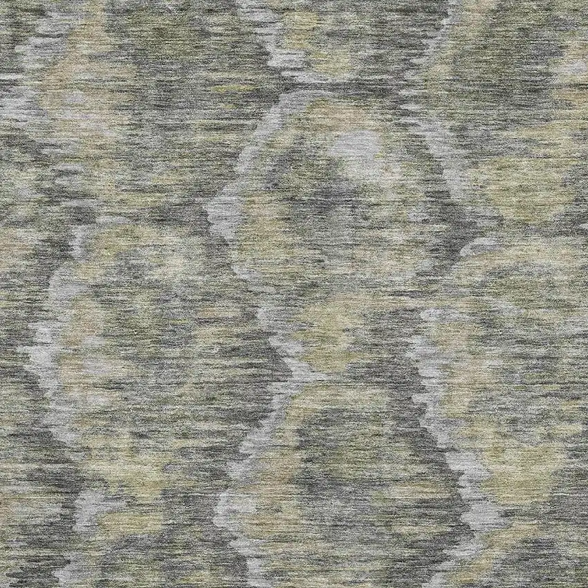 Gray Silver And Wheat Diamond Washable Area Rug With UV Protection Photo 3