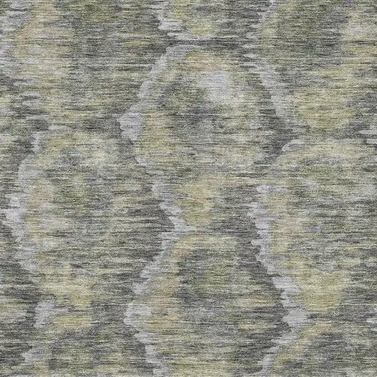Gray Silver And Wheat Diamond Washable Area Rug With UV Protection Photo 3