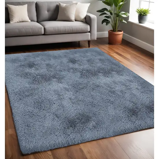 Gray Shag Non Skid Area Rug Photo 1