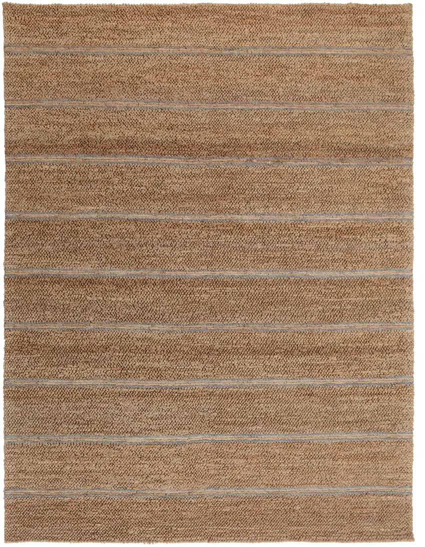 Gray Striped Hand Loomed Area Rug Photo 1
