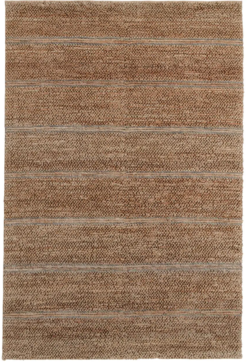 Gray Striped Hand Loomed Area Rug Photo 1