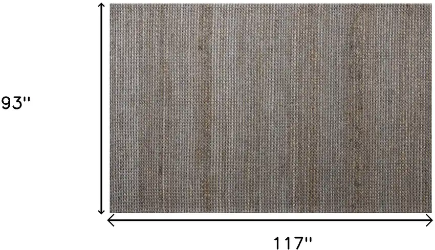 Gray Striped Hand Woven Area Rug Photo 5