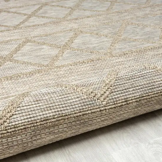 Gray Striped Handmade Indoor Outdoor Area Rug Photo 2