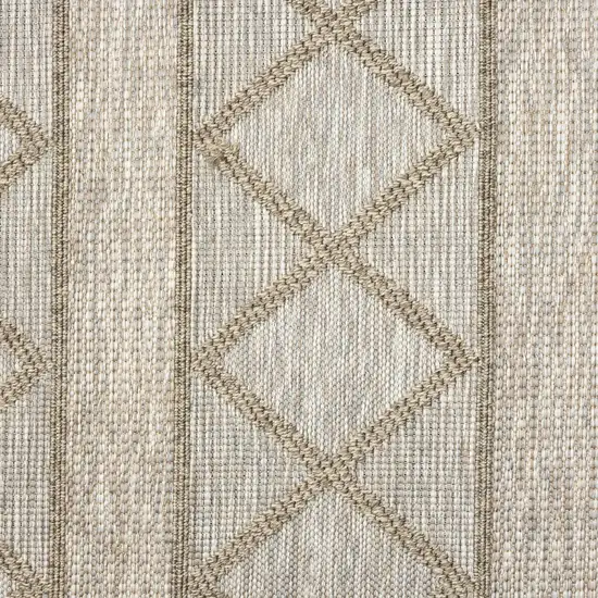 Gray Striped Handmade Indoor Outdoor Area Rug Photo 5
