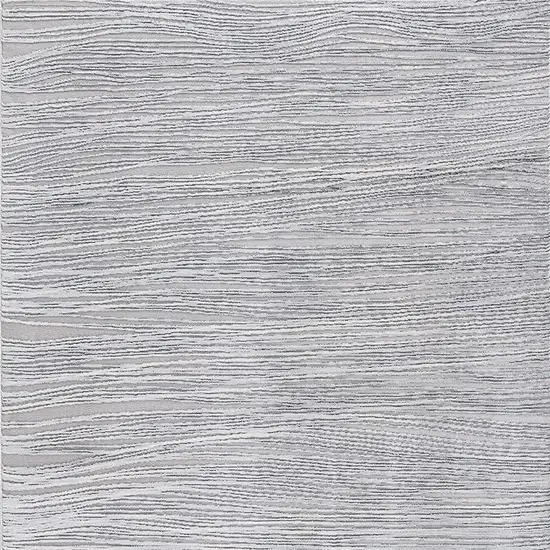 Gray Striped Power Loom Distressed Area Rug Photo 5