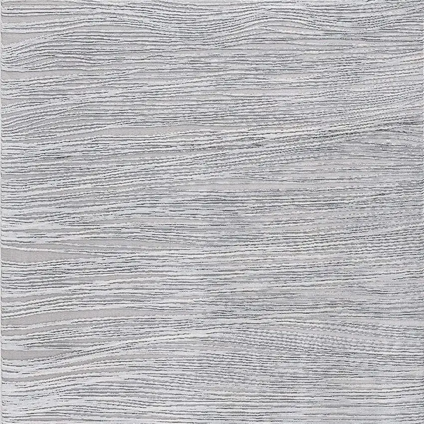Gray Striped Power Loom Distressed Area Rug Photo 5