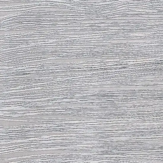 Gray Striped Power Loom Distressed Area Rug Photo 4