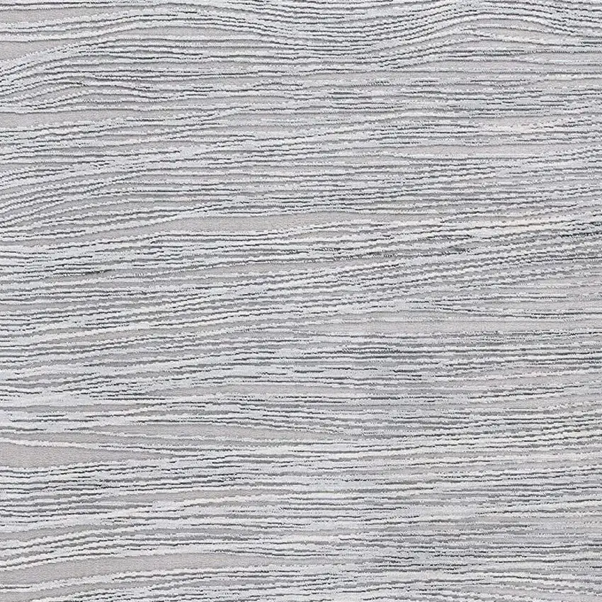 Gray Striped Power Loom Distressed Area Rug Photo 4