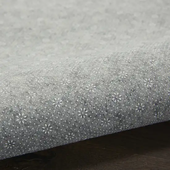 Gray Striped Weave Non Slip Rug Pad Photo 6