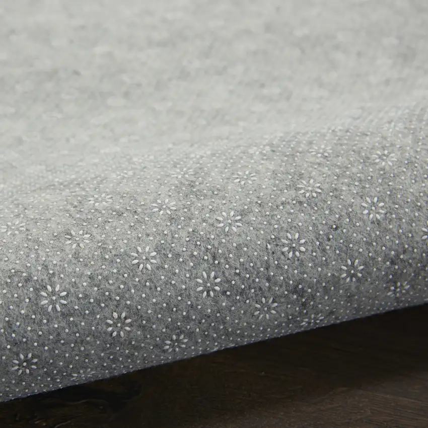 Gray Striped Weave Non Slip Rug Pad Photo 6