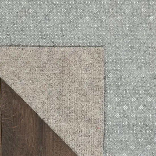 Gray Striped Weave Non Slip Rug Pad Photo 7