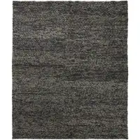 Photo of Gray Taupe And Black Wool Hand Woven Distressed Stain Resistant Area Rug